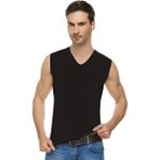 Tutku Elit Erkek Elastan V Yaka Atlet 3'lü Paket - 2XL - Siyah