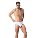 Tutku Elit Erkek Likralı İnce Bel Kemerli Slip Külot 6'lı Paket ELT1351 (Beyaz, S)