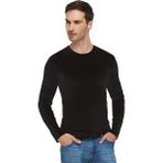 Tutku Elit Erkek Siyah Likralı Pamuk 0 Yaka Uzun Kol Body Fanila 1302 - 2XL