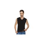 Tutku Elit Erkek V Yaka Sıfır Kol Likralı Spor Atlet, Siyah, XL, 6'lı Set