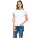 Tutku Elit Kadın Beyaz Sıfır Yaka Likralı Kısa Kol T-Shirt 2'li İNC2Lİ-ELT2202