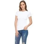 Tutku Elit Kadın Beyaz Sıfır Yaka Likralı Kısa Kol T-shirt 4'lü İNC4LÜ-ELT2202