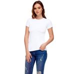Tutku Elit Kadın T-Shirt, 0 Yaka, Beyaz, S Beden