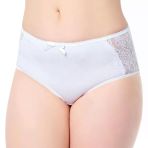 Tutku Elit Kadın Yanı Dantelli Bato Külot 2401 - 12 Adet Beyaz 2Xl