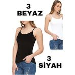 Tutku Elit Tutku Modal Elastan I?p Askılı Atlet 6'lı Örme Kumaş Kadınlar İçin Rahat Kalıp - Çok Renkli - XL