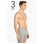 Tutku Erkek 3'lü Paket Ribana Paçalı Külot Elf568Tccm3 Yeni Sezon, Gri, 3XL