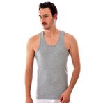 Tutku Erkek 6'lı Paket Tutku Ribana Atlet Fitilli Kumaş Atlet, Gri, XL