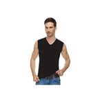 Tutku Erkek 6'lı Ribana Spor Fanila V Yaka, Siyah, XL