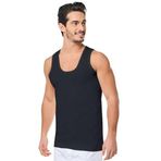 Tutku Erkek Beyaz 6'lı Paket Pamuklu Ribana Sporcu Atleti, Siyah, 2XL