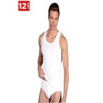 Tutku Erkek Beyaz Atlet & Slip Külot Takım % 100 Pamuk 12'Li Paket TRNT10416