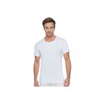 Tutku Erkek Bisiklet Yaka Penye T-Shirt, Beyaz, L
