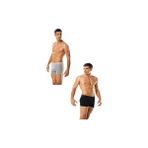 Tutku Erkek Boxer 6'lı Paket 3 Siyah 3 Gri Elastan Likralı Desensiz Konforlu İç Giyim - XL