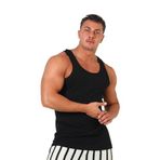 Tutku Erkek Çapa Collection Tutku 6'lı% 100 Pamuklu Beyaz Sporcu Atlet 6'lı, Siyah, M