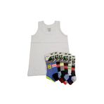 Tutku Erkek Çocuk Beyaz Atlet, 6'lı Paket, 11-12 Yaş