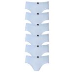 Tutku Erkek Çocuk Pamuklu Slip Külot 6'lı Paket, Beyaz, 3-5 Yaş