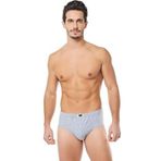 Tutku Erkek Gri Pamuklu Penye Slip Külot, 3'Lü Paket, 2XL Beden