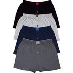 Tutku-Erkek Gri Penye Düz Boxer 4'lü (Karışık Renk 1 / 2XL)