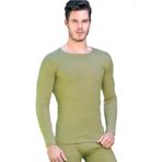 Tutku Erkek Haki Uzun Kollu Termal İç Giyim, Polyester Viskon Elastan Karışımı, M Beden