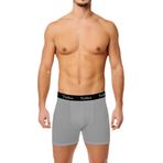 Tutku Erkek Likralı Elastan Paçalı Boxer Külot 6'lı Paket (Model No-0400), Gri, XL