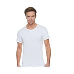 Tutku Erkek Penye Bisiklet Yaka Yarım Kollu Atlet 6'lı Paket (Model No-0103), Beyaz, S