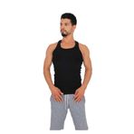 Tutku Erkek Ribana Sporcu Atlet 3'lü Set, Siyah, S
