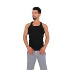 Tutku Erkek Ribana Sporcu Atlet 3'lü Set, Siyah, XL