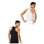 Tutku Erkek Ribana Sporcu Rambo %100 Pamuk Atlet 6'lı Paket (3 Beyaz - 3 Siyah) - XL - Siyah - Beyaz