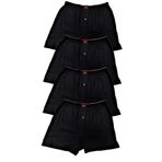 Tutku Erkek Siyah Penye Boxer, 4'lü Paket, M Beden