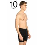 Tutku Erkek Siyah Ribana Paçalı Külot, 10'lu Paket, XL Beden