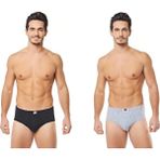 Tutku Erkek Slip Külot Gri 6'lı Paket (3 Siyah - 3 Gri) - M - Siyah - Gri