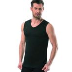 Tutku Erkek Spor Atlet, V Yaka, Kolsuz, Siyah, XL Beden