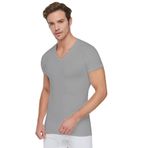 Tutku Erkek V Yaka Spor Fanila 6 Adet, Gri, XL