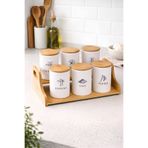 Tutku Home 6'lı Bambu Standlı Baharat Takımı
