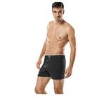 Tutku İç Giyim Pamuklu Penye Düğmeli 6'lı Siyah Erkek Boxer