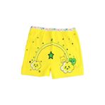Tutku Kadın 3'lü Paket Elastan Kız Çocuk Baskılı Külot Boxer Şort, Sarı, 5-6 Yaş