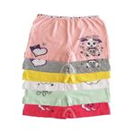 Tutku Kadın 6'lı Paket Baskılı Elastan Kız Çocuk Külot Boxer Şort, Çok Renkli, 5