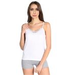 Tutku Kadın İç Giyim Ip Askılı Güpürlü Dantelli Atlet, Beyaz, 2XL Beden, 6'lı Paket