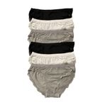 Tutku Kadın Işık Bikini 6 Adet, Siyah-Beyaz-Gri, M