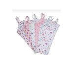 Tutku Kız Çocuk 3"Lü Karışık Desenli Elestan Pamuklu İp Askılı Atlet 0850, Beyaz, 5-6 Yaş