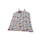 Tutku Kız Çocuk Atlet, Askılı, Baskılı Desen, Beyaz, 5-6 Yaş