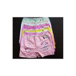 Tutku Kız Çocuk Boxer Külotu, 12 Adet, Elastik Baskılı, Karışık Renkler, 5-7 Yaş