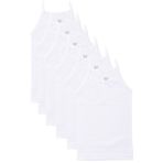Tutku Kız Çocuk İp Askılı Düz Atlet, 6'lı Set,%100 Pamuklu, Beyaz, 8-10 Beden