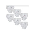 Tutku Kız Çocuk Külot, 6'lı Set, Beyaz, 3-4 Yaş