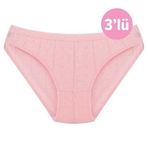 Tutku Pembe - 6 Beden 3'lü Kadın Slip