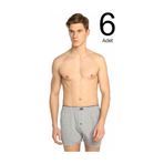 Tutku Penye Düğmeli Erkek Boxer, 6'lı Paket, Gri, 3XL Beden