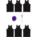 Tutku Ribana Likralı Sporcu Rambo Erkek Atlet, Siyah, M Beden, 6'lı Set + Kalem Parfüm + Lif
