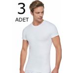 Tutku Siyah 3 Numara Kapalı Yaka 3'lü Paket Penye Erkek Atlet