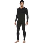 Tutku Siyah Termal Alt Üst Takım Dokuma Kumaş ile Erkekler İçin Rahat Kalıp - XL - 2XL