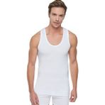 Tutku Tutku erkek 6'lı Paket Penye Klasik Atlet Beyaz - 2XL