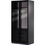 Tutku Yatak Corner 2 Cam Kapak 3 Çekmece Zincir Dolap / Yüklük 200 Cm